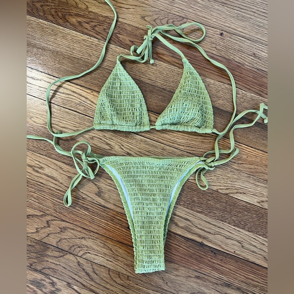 Cider Other - Cider Sage Green Textured Bikini